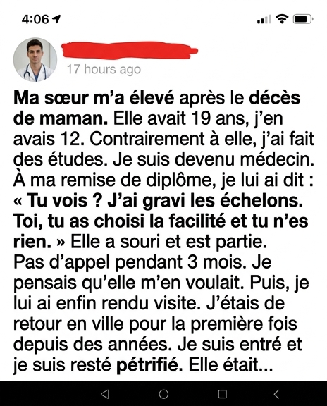 J’ai traité ma sœur de « moins que rien » après qu’elle m’a élevée — puis j’ai compris à quel point j’avais tort