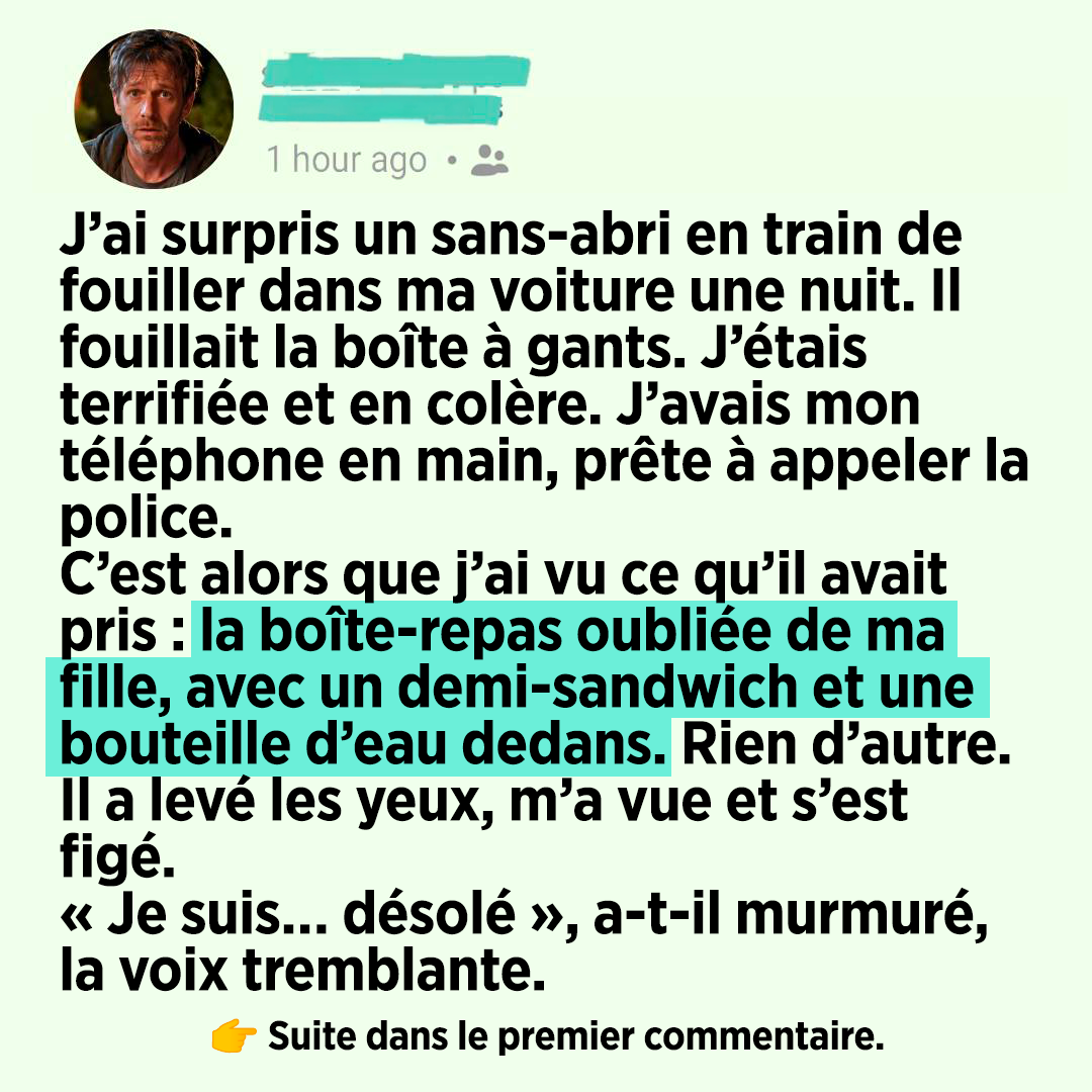 J’ai trouvé un sans-abri dans ma voiture à minuit, et j’ai fait un choix qui a changé sa vie