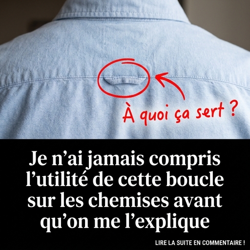 Je n’avais jamais compris à quoi servait cette boucle sur ta chemise avant qu’on me la montre