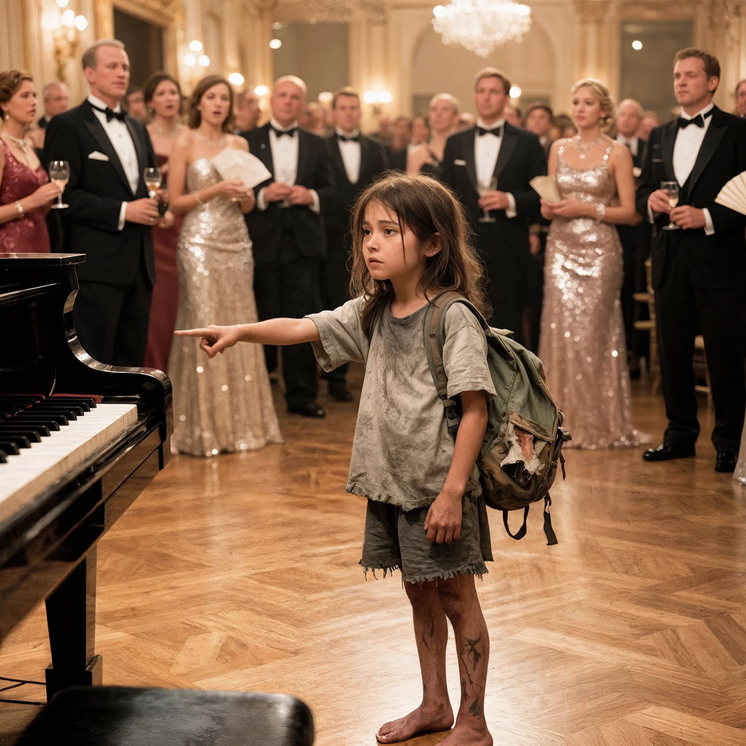 « Je peux jouer pour une assiette ? » — Le jour où une fillette affamée de 12 ans s’est assise au piano… et a réduit au silence une salle pleine de gens riches