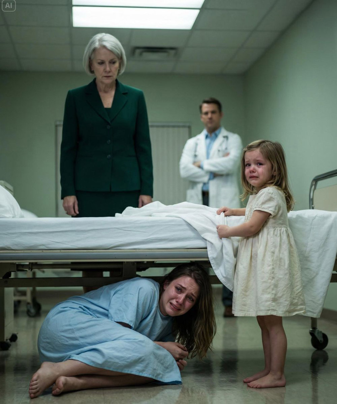 Juste après avoir accouché, ma fille m'a dit de me cacher sous le lit d'hôpital… et ce que j'ai entendu ensuite m'a glacé le sang.