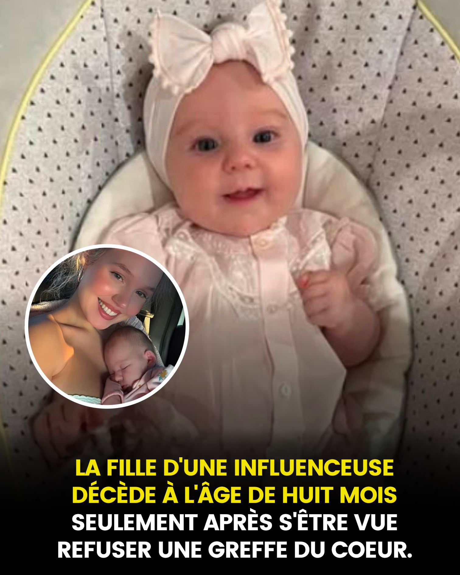 La fille de l'influenceuse Estee Williams décède à l'âge de huit mois seulement après s'être vu refuser une transplantation cardiaque
