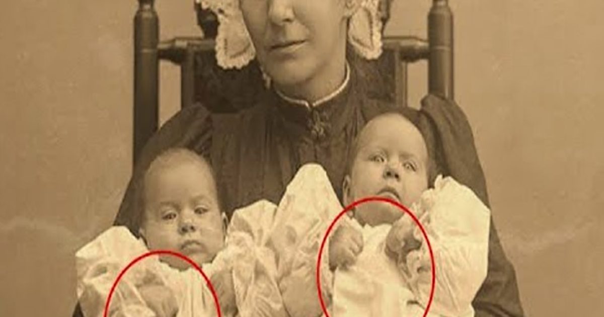La photographie familiale de 1892 que tous croyaient innocente… jusqu’à ce que l’on remarque les mains des bébés dans les bras de la mère