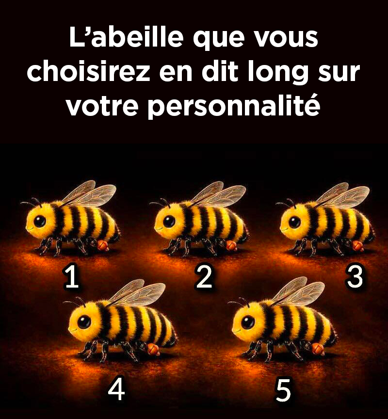 L’abeille que vous choisirez en dit long sur votre personnalité