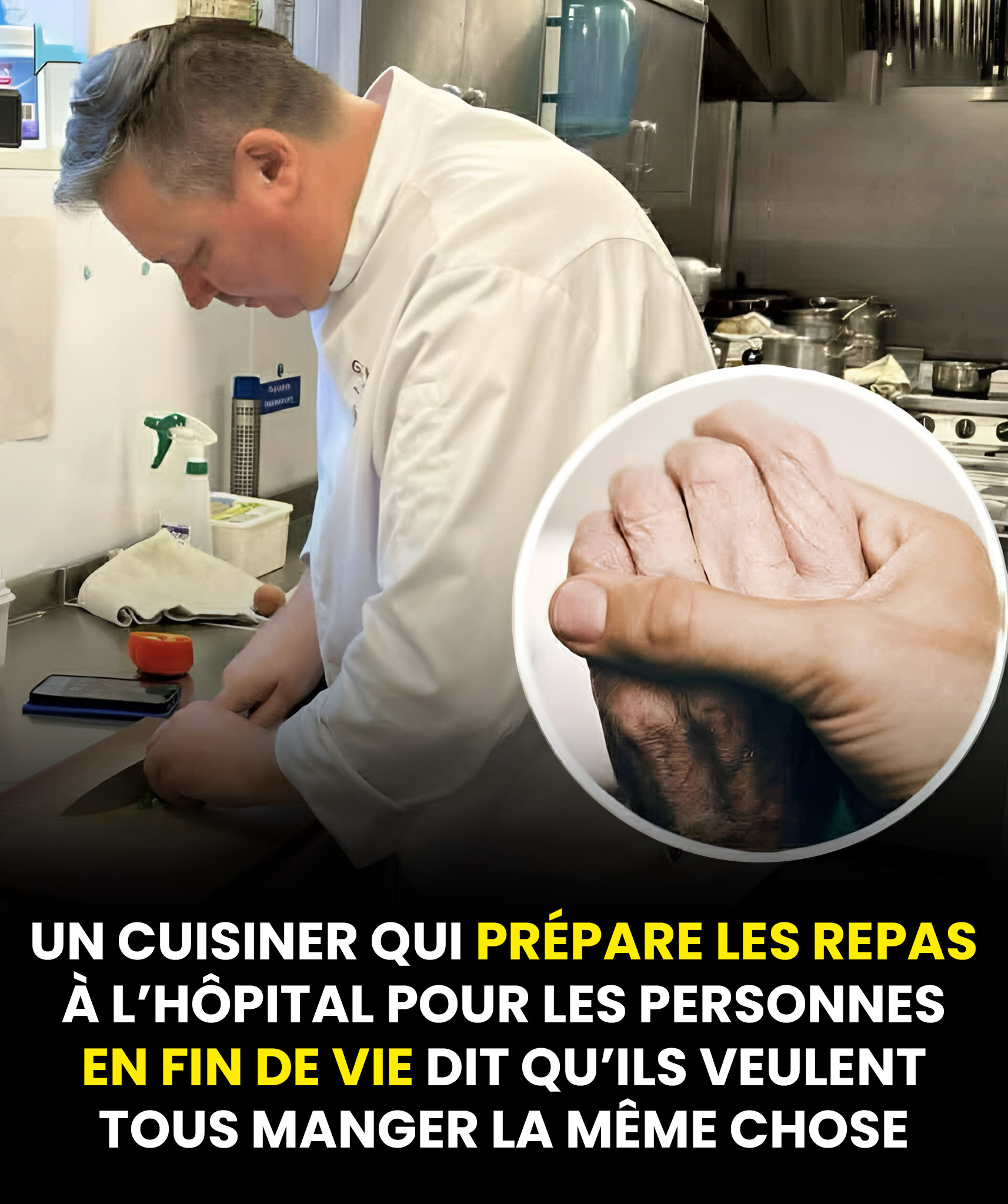 Le chef d’un hôpital révèle le plat réconfortant le plus souvent demandé avant de mourir
