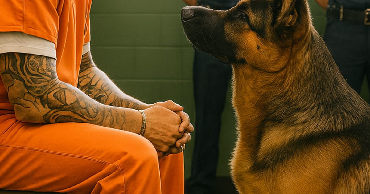Le dernier vœu d’un prisonnier était de revoir son chien — mais lorsque le berger allemand s’est libéré et a couru dans ses bras, quelque chose d’étrange s’est produit