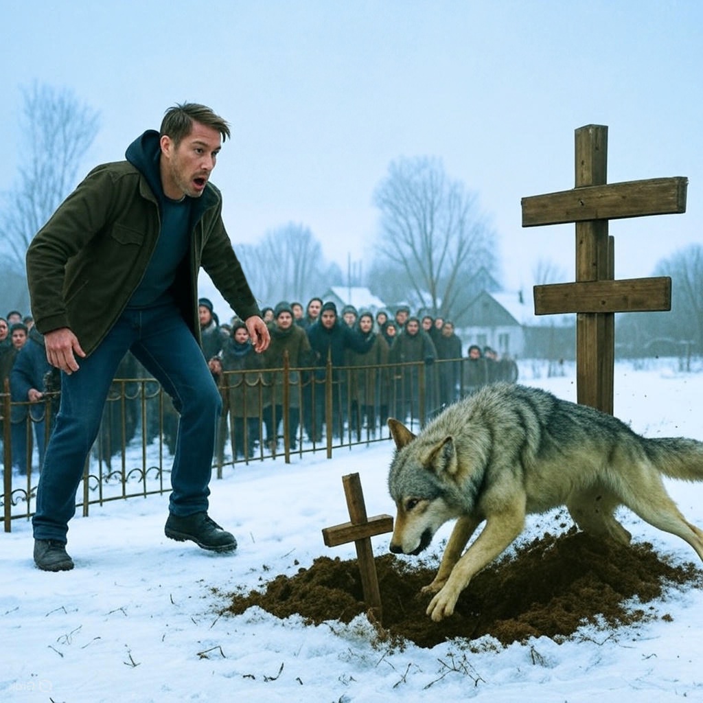 Le loup a creusé une tombe devant sa famille... Ce qu'il y avait à l'intérieur a stupéfié tout le monde