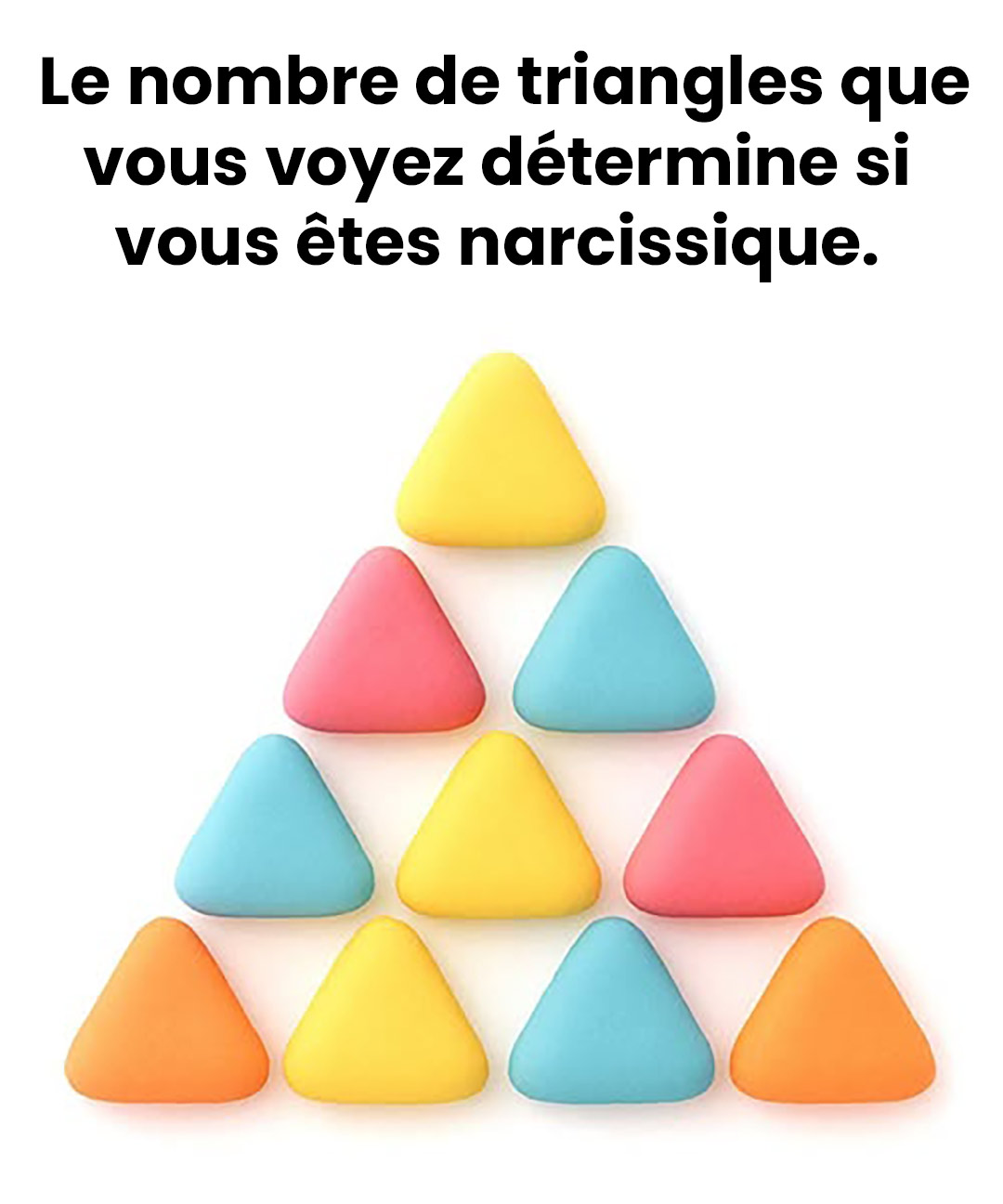 Le nombre de triangles que vous percevez révèle votre degré de narcissisme