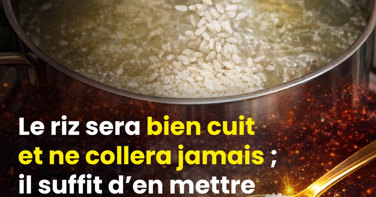 Le riz sera bien détaché et ne collera jamais ; il suffit d’en verser une cuillerée directement dans la casserole