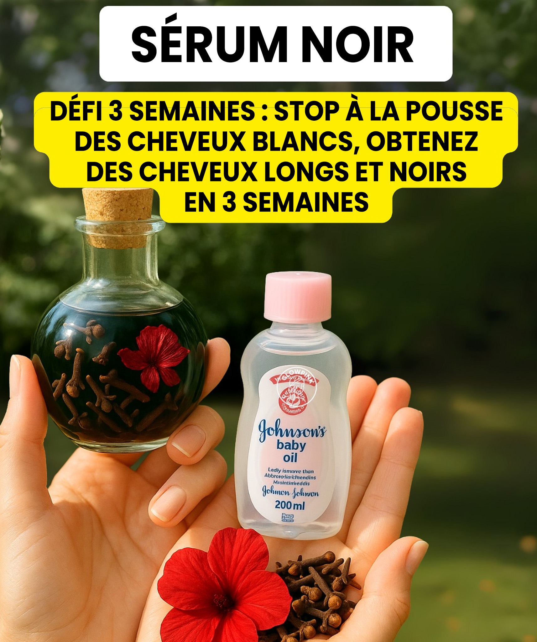 Le Sérum pour des cheveux longs et noirs