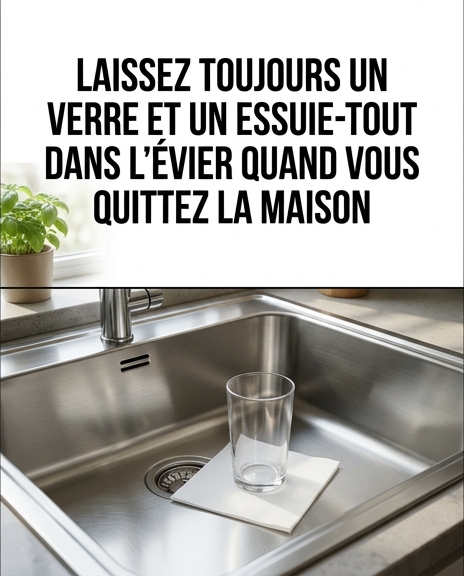 Le tour du verre dans l'évier : pourquoi vous devriez le faire avant de quitter la maison