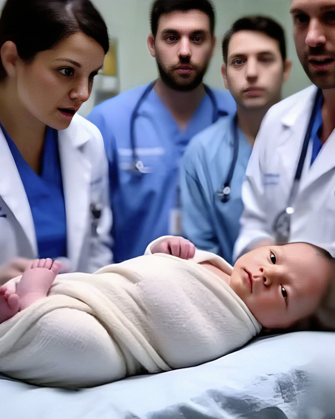 L’équipe médicale ne pouvait détacher son regard du nouveau-né, mais en l’espace de quelques secondes, un événement inattendu a provoqué des frissons chez toutes les personnes présentes.