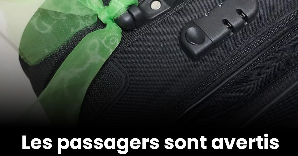 Les passagers de l'aéroport sont mis en garde contre le fait d'attacher des rubans sur leurs bagages