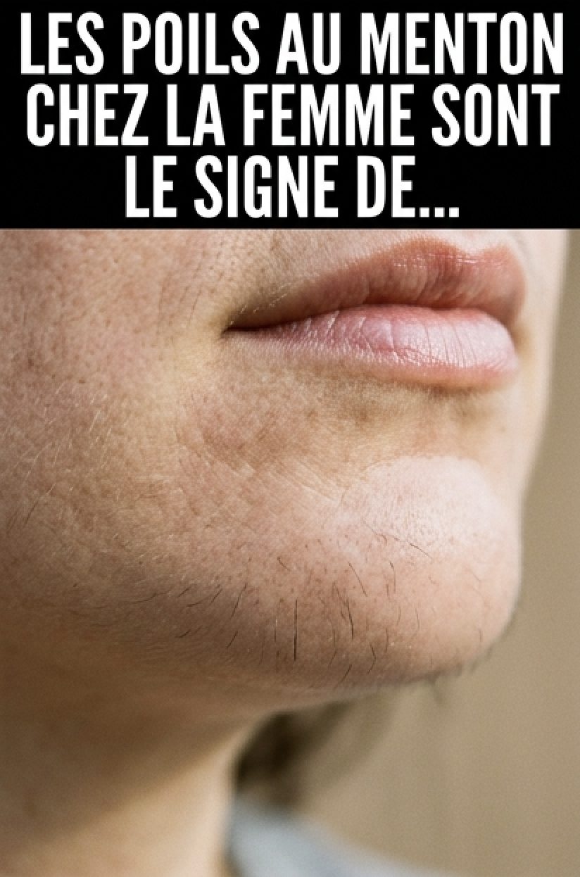 Les poils au menton d'une femme sont un signe de...