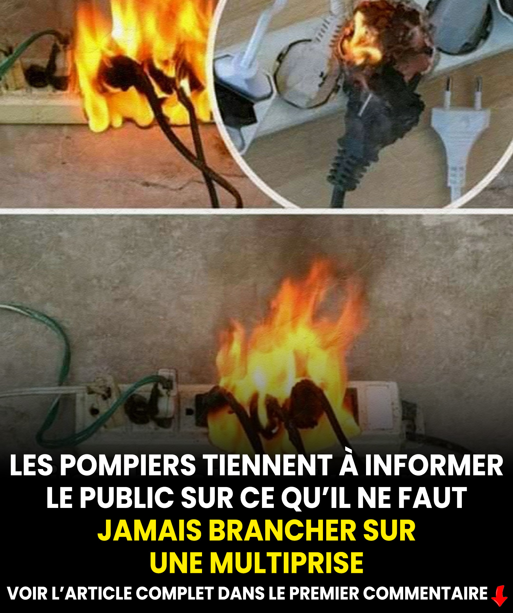 Les pompiers veulent que tout le monde sache ce qu’il ne faut jamais brancher sur une multiprise