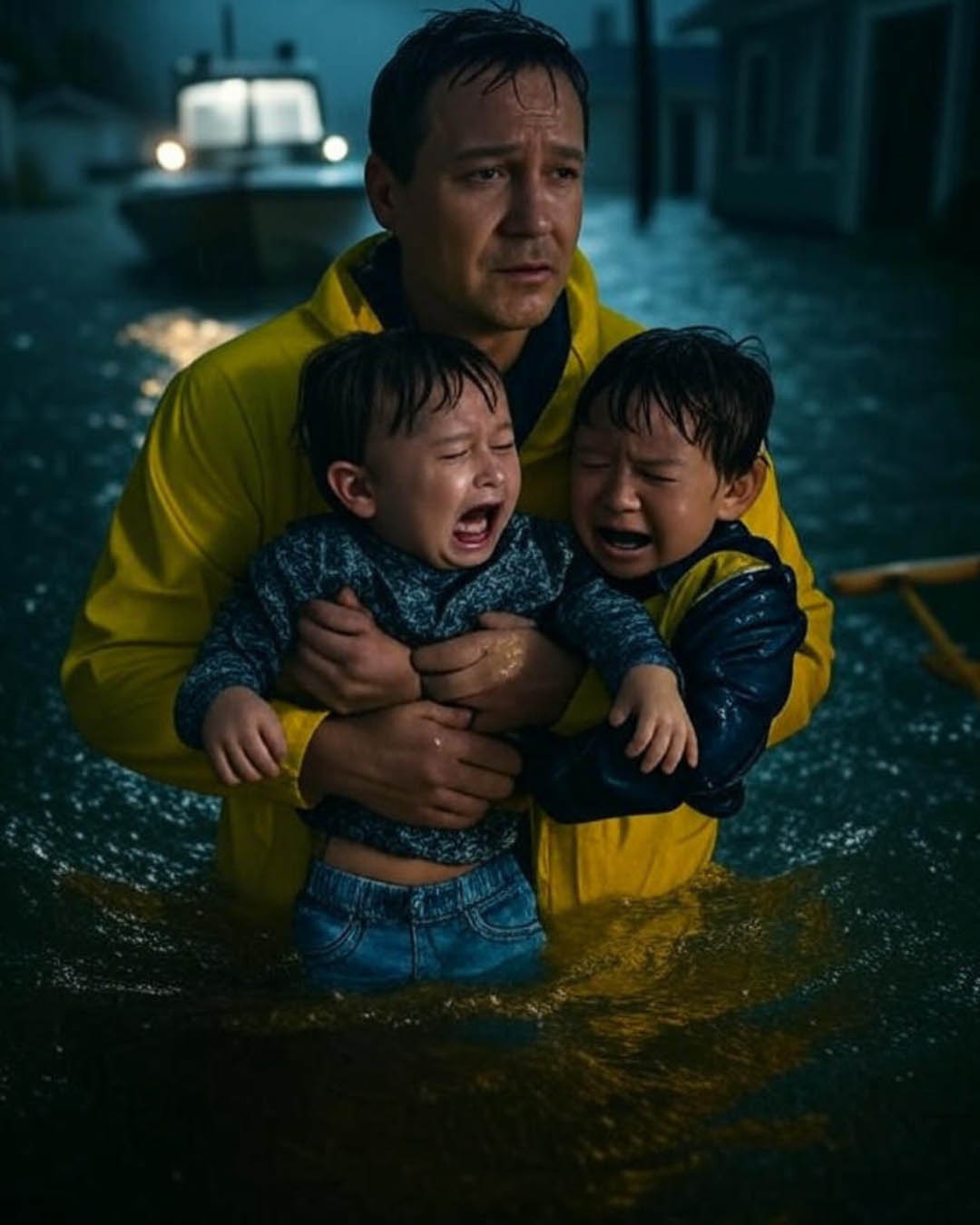 « L’homme à la veste jaune » : un inconnu a sauvé mes enfants du déluge, puis a disparu sans laisser son nom