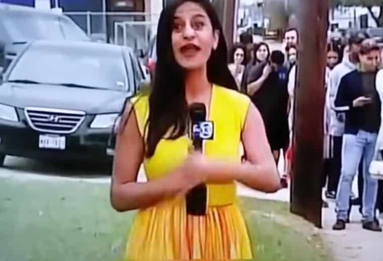 Une bourrasque imprévue transforme un reportage télé en leçon de sang-froid