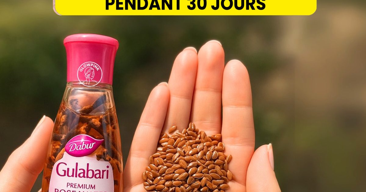 Lotion tonique à l'eau de rose, aux clous de girofle et aux graines de lin pour la peau