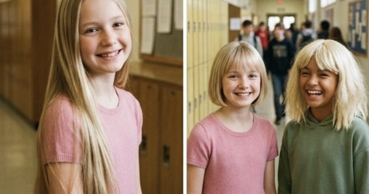 Ma fille de 12 ans s'est coupé les cheveux pour une fille atteinte d'un cancer – puis le directeur a appelé et a dit : « Vous devez venir maintenant et voir de vos propres yeux ce qui s'est passé. »