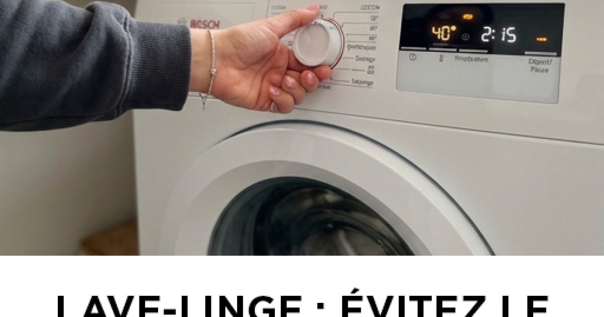 Machine à laver : n’utilisez pas le cycle de lavage à 40 °C : c’est une mauvaise habitude