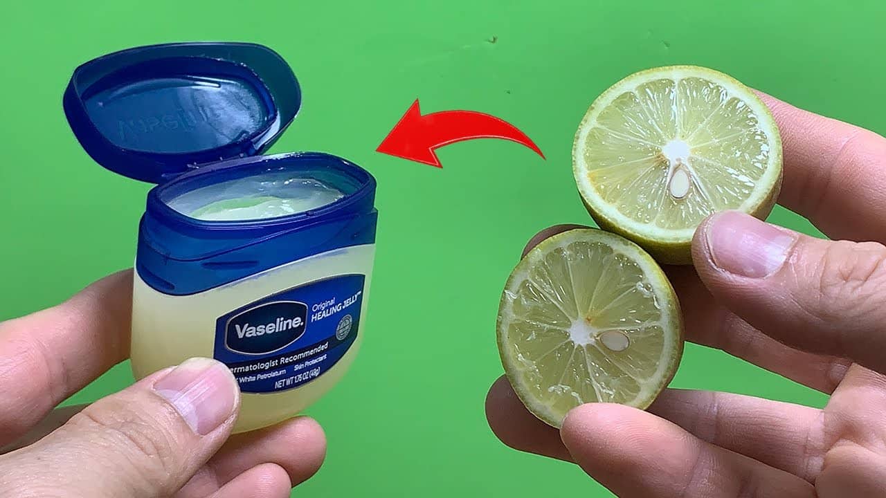 Mélange naturel vaseline et citron pour la peau