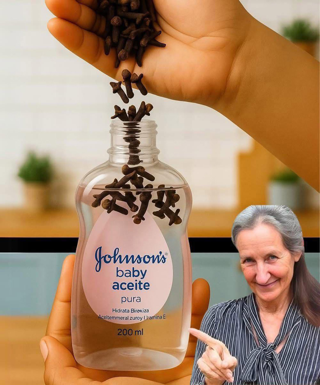 Mélangez de l’huile pour bébé avec des clous de girofle et préparez-vous à être surpris