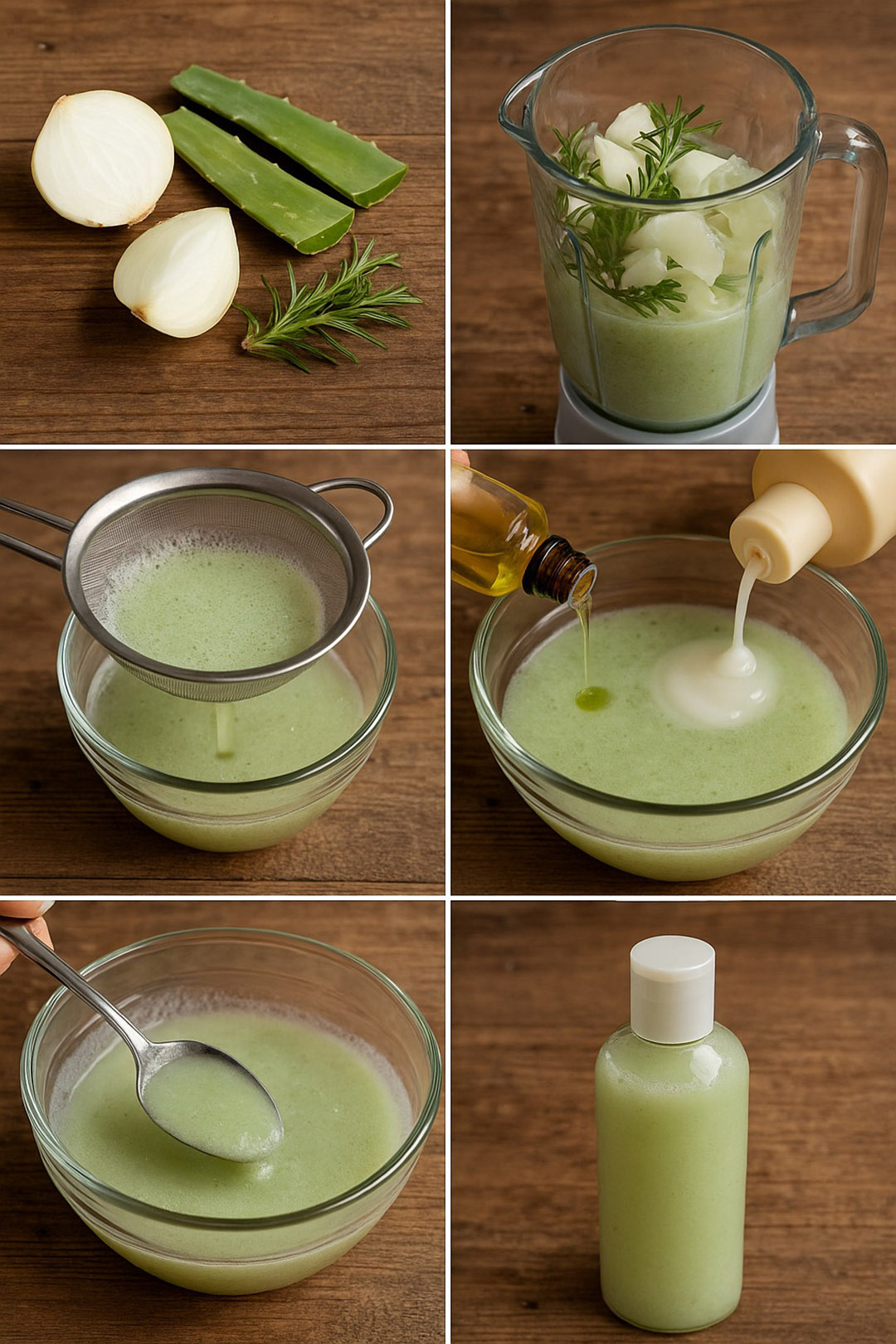 Mélangez du romarin et de l'aloe vera. Deux fois par semaine suffisent !