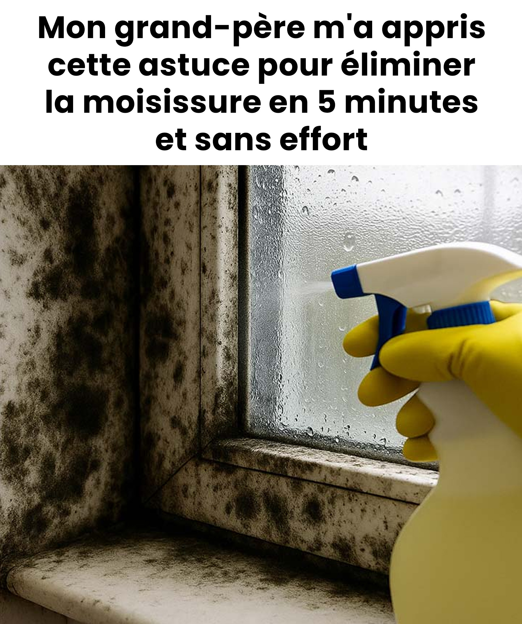 Mon grand-père m'a appris cette astuce pour éliminer la moisissure en 5 minutes et sans effort