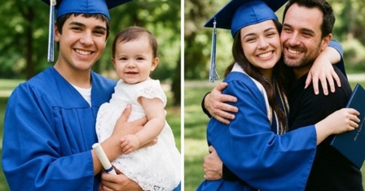 Mon père m’a élevée seul après que ma mère biologique m’a abandonnée à l’âge de trois mois dans le panier de son vélo — dix-huit ans plus tard, elle est réapparue le jour de ma remise de diplôme