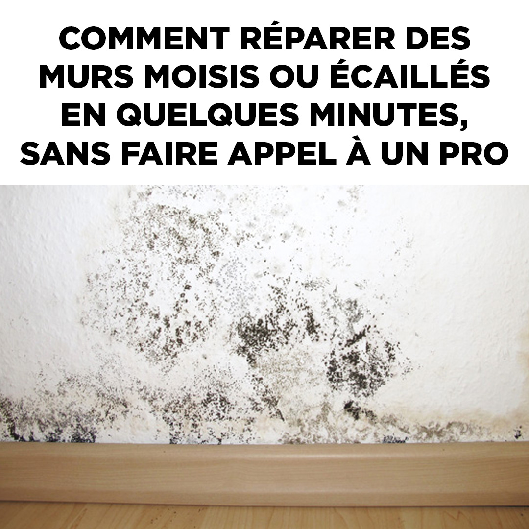 Mur moisi ou qui s’écaille ? Réparez-le facilement en quelques minutes !