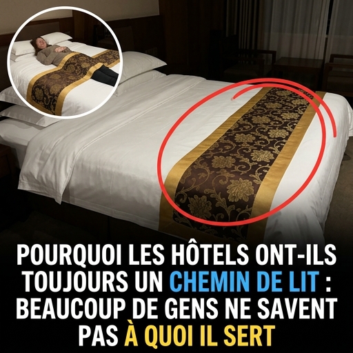 Ce tissu posé en travers du lit d'hôtel : voilà enfin à quoi il sert vraiment