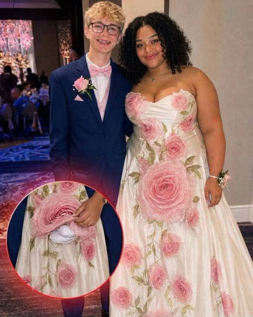 Son meilleur ami lui a cousu une robe de bal après que toutes les boutiques l'ont rejetée — ce qu'il a glissé à l'intérieur a laissé tout le monde sans voix