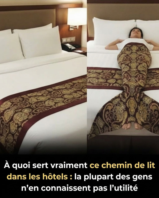 Cette mystérieuse bande de tissu sur les lits d'hôtel : voilà enfin à quoi elle sert vraiment