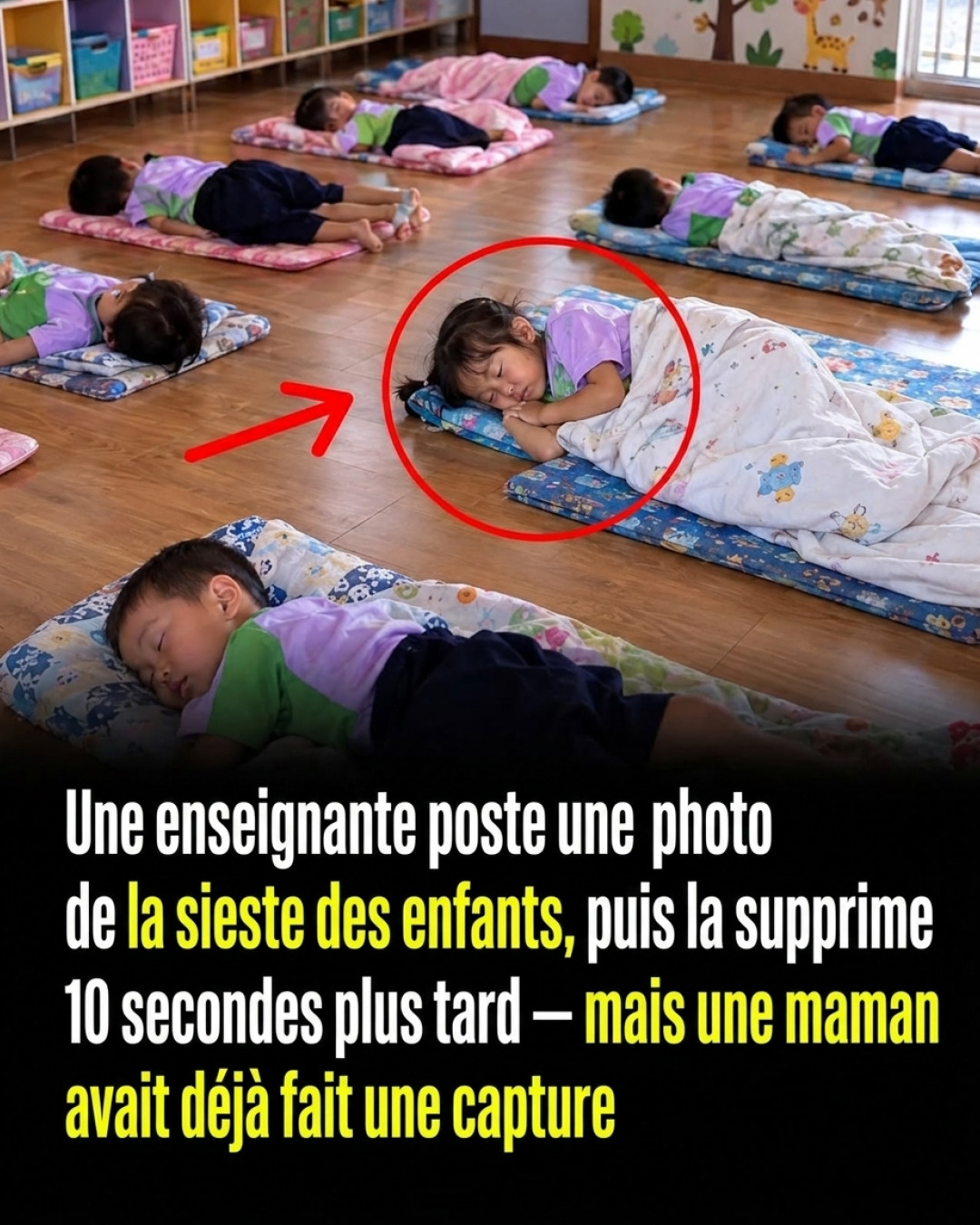 Elle publie une photo de ses élèves pendant la sieste et la supprime aussitôt : pourquoi ce geste relance un débat essentiel