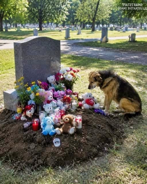Un chien inconnu veillait chaque dimanche sur la tombe de son fils : ce qu'il avait dans la gueule a tout changé