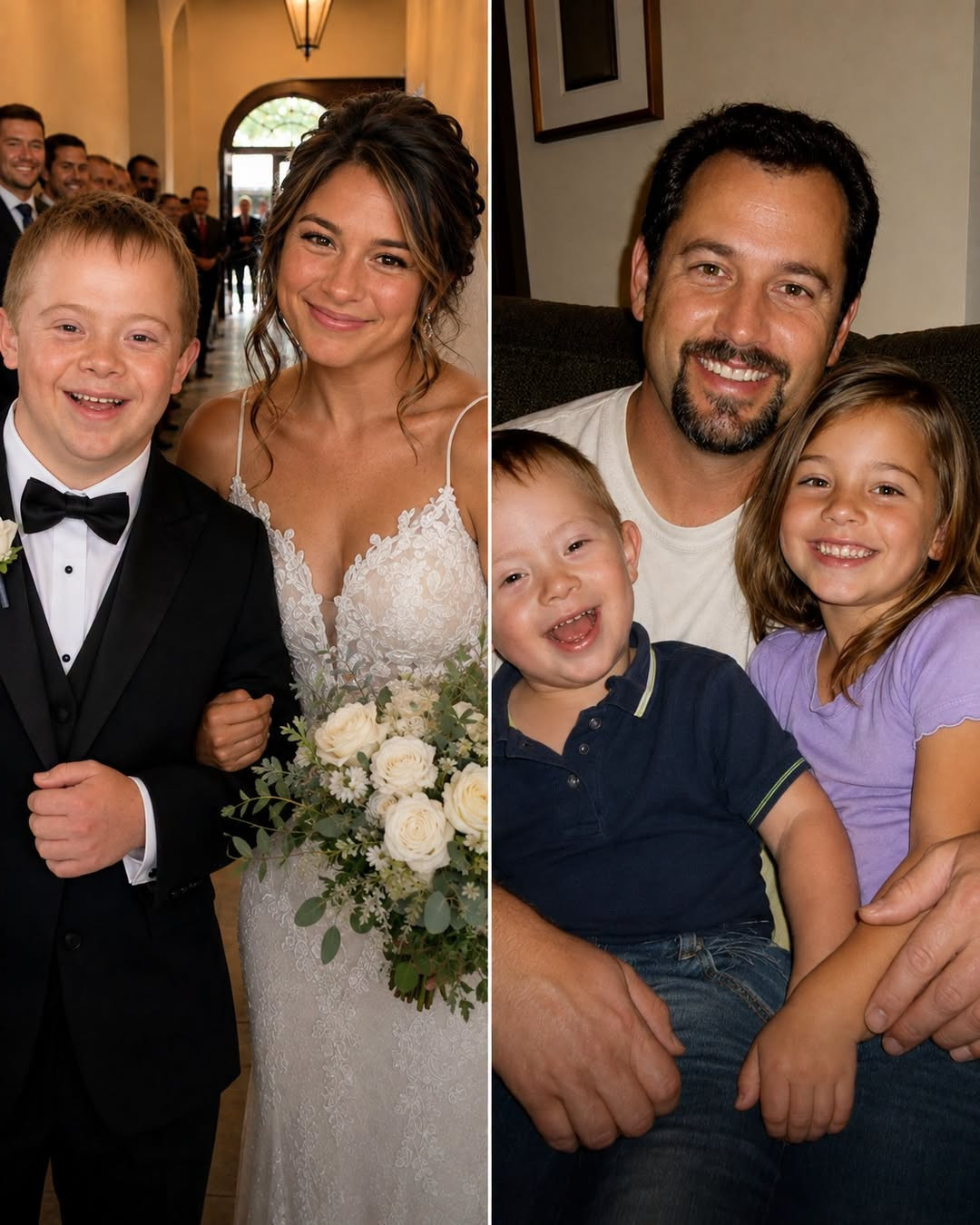 Il a promis de ne pas aller trop vite : l'histoire bouleversante de Nathan, le frère de cœur qui a remplacé leur papa à l'autel