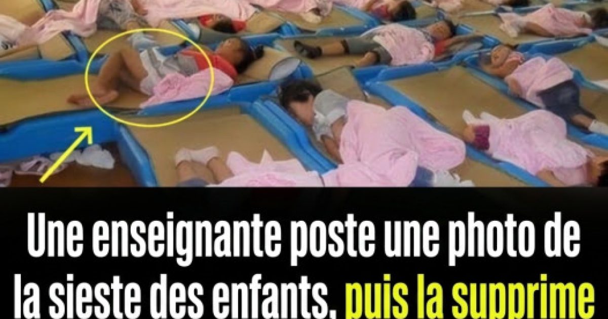Elle publie une photo de ses élèves endormis et la supprime 10 secondes après : trop tard, un parent avait déjà tout sauvegardé