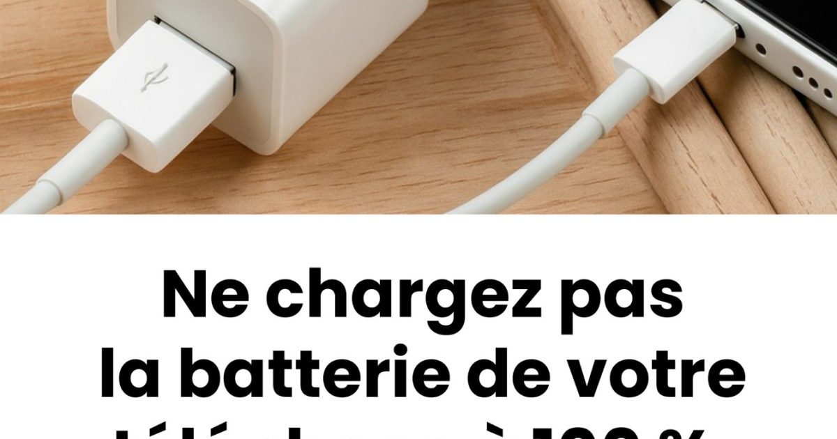 Ne chargez surtout pas votre téléphone à 100 % — voici pourquoi!