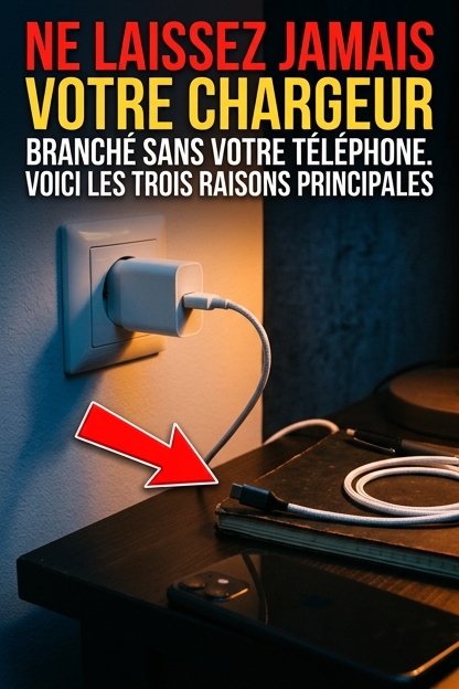 Ne laissez jamais votre chargeur de téléphone branché sans votre téléphone. Voici trois raisons principales