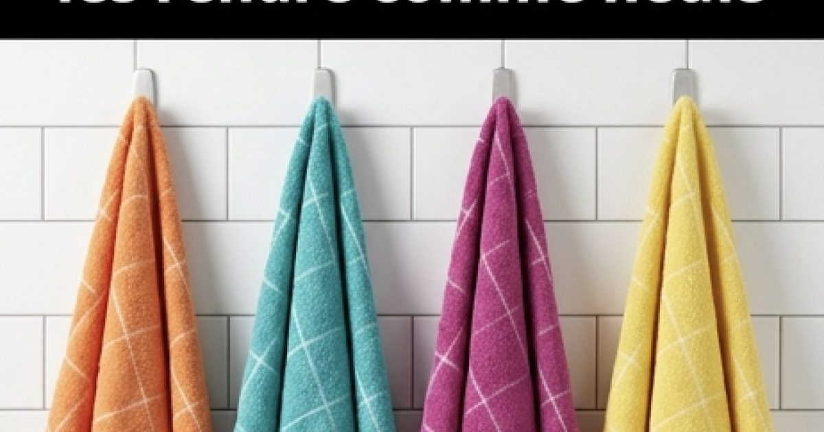 Ni lessive ni dégraissant : l’astuce ultime pour nettoyer les torchons et leur redonner un aspect neuf