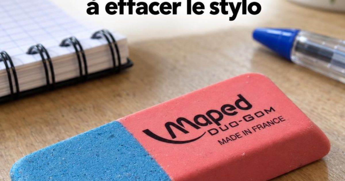La partie bleue de la gomme bicolore : voilà enfin à quoi elle sert vraiment