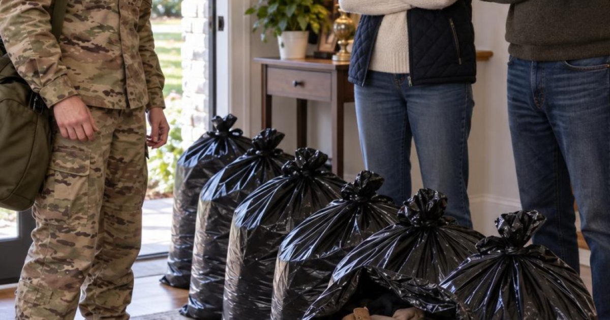 Elle rentre de mission militaire et trouve sa vie en sacs poubelle : ce qu'elle a fait ensuite est magistral