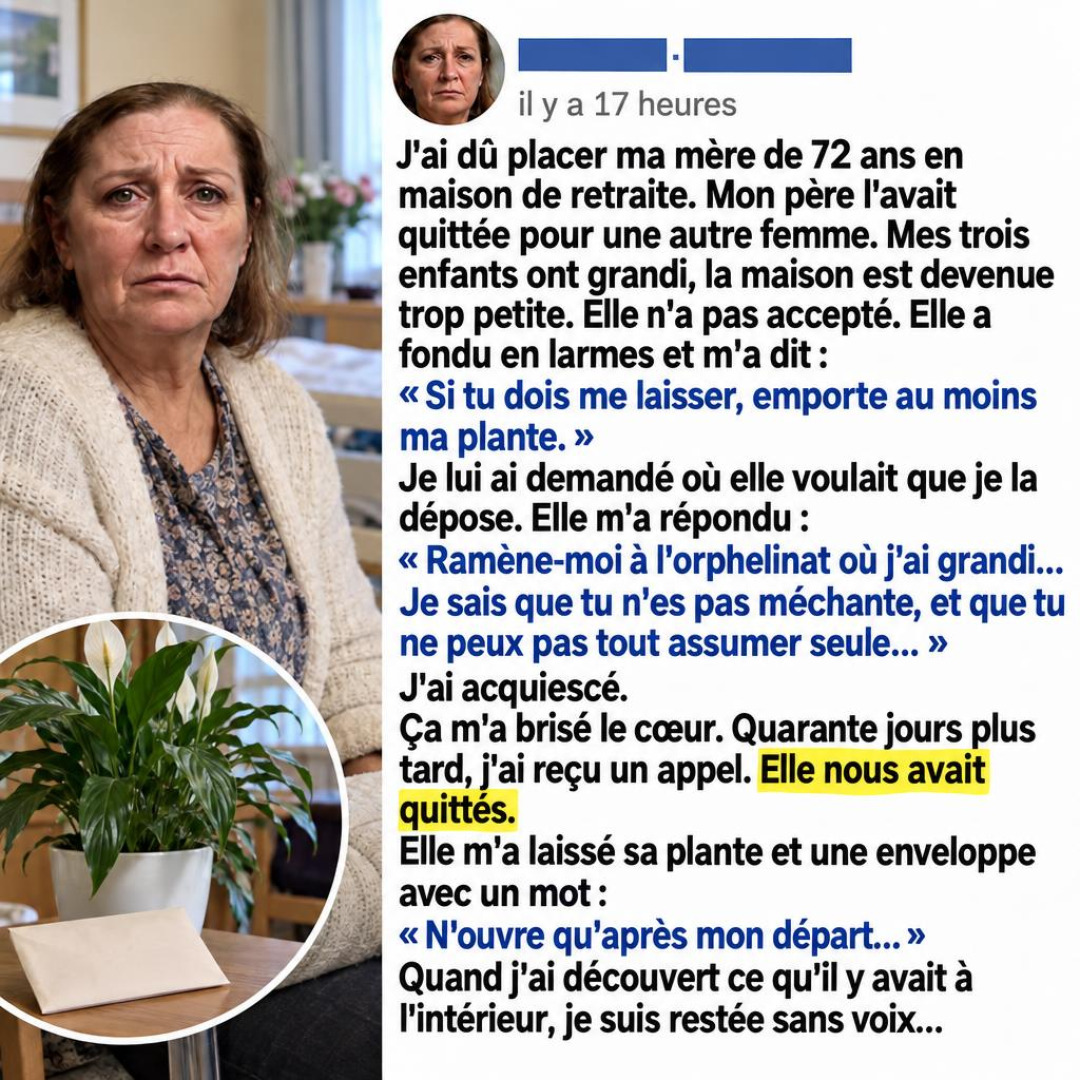 Elle cachait une lettre dans son pot de fleurs : ce que ce fils a découvert après le décès de sa mère l'a brisé en deux