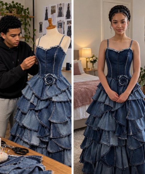 Il a cousu sa robe de remise des diplômes avec les affaires de leur maman : l'histoire qui fait pleurer toute la toile