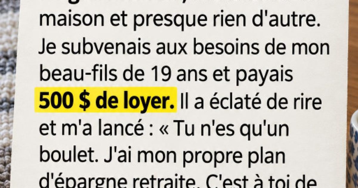 Elle met son beau-fils à la porte après son deuil, puis trouve quelque chose de caché sous son lit qui change tout