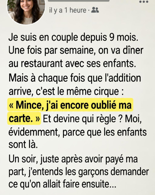 Elle payait les dîners de son copain depuis 9 mois : ce qu'elle a fait ce soir-là a tout changé