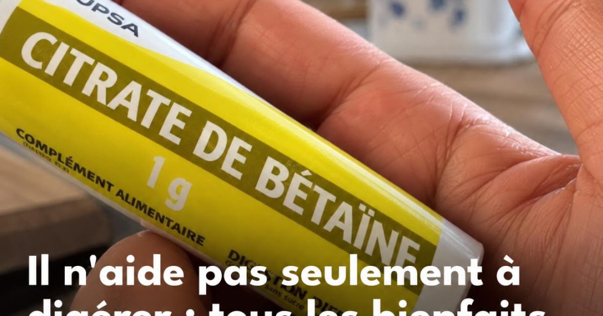 Citrate de bétaïne : bien plus qu'un simple aide digestif, ses bienfaits cachés vont vous surprendre