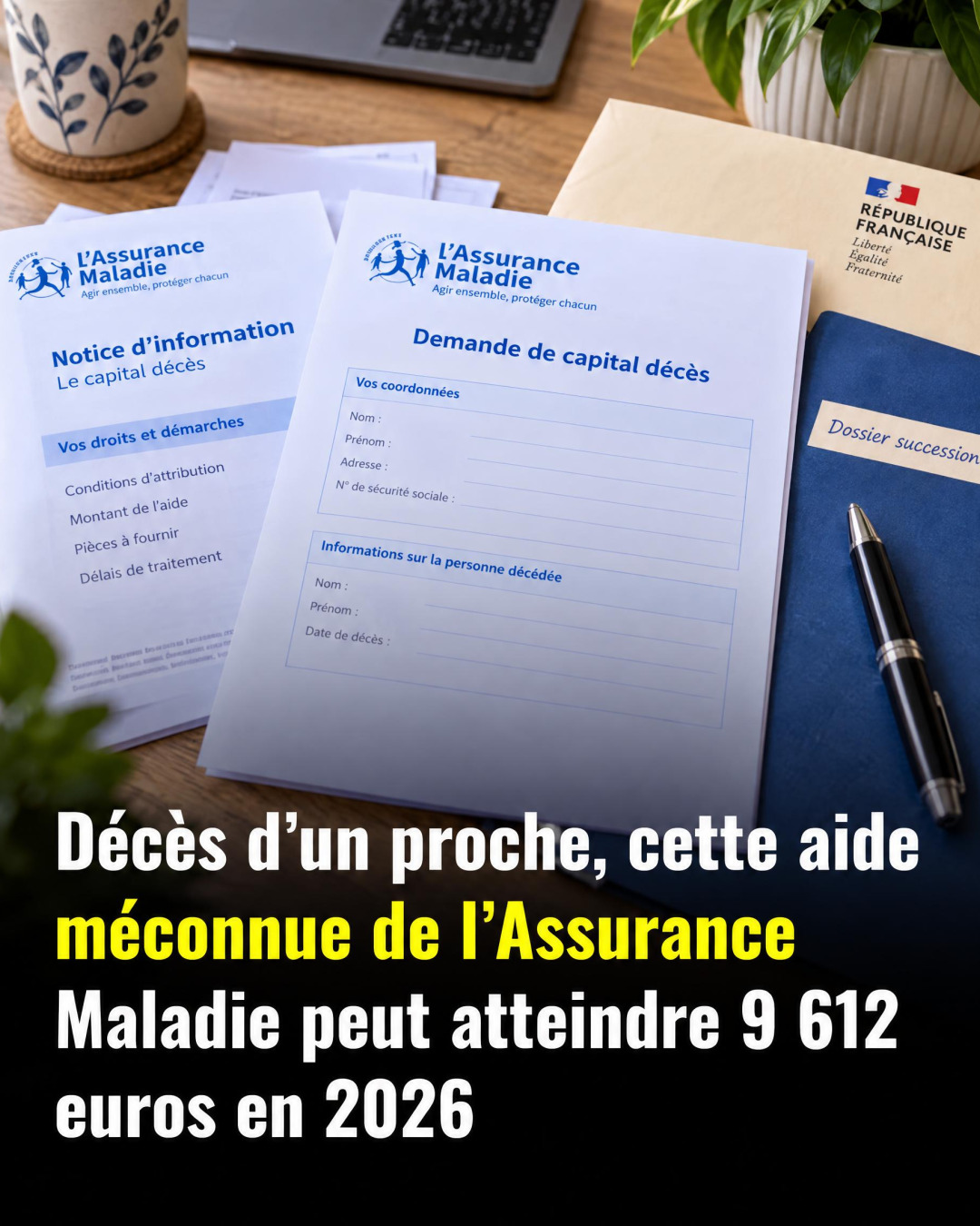 Capital décès 2026 : cette aide de l'Assurance Maladie pouvant atteindre 9 612 € que personne ne vous a dit de demander
