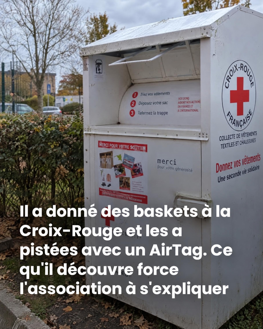 Il glisse un AirTag dans ses baskets données à la Croix-Rouge : ce qu'il découvre 800 km plus loin interpelle