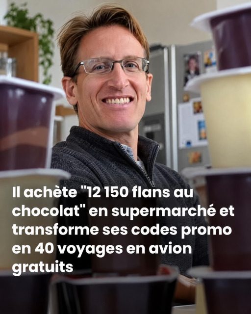 Il achète 12 150 flans au supermarché et remporte 40 voyages en avion gratuits : l'histoire folle du "Pudding Guy"